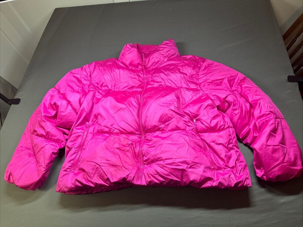 Old Navy Puffer Jacket Pink Women’s Size XL Zipper Pockets